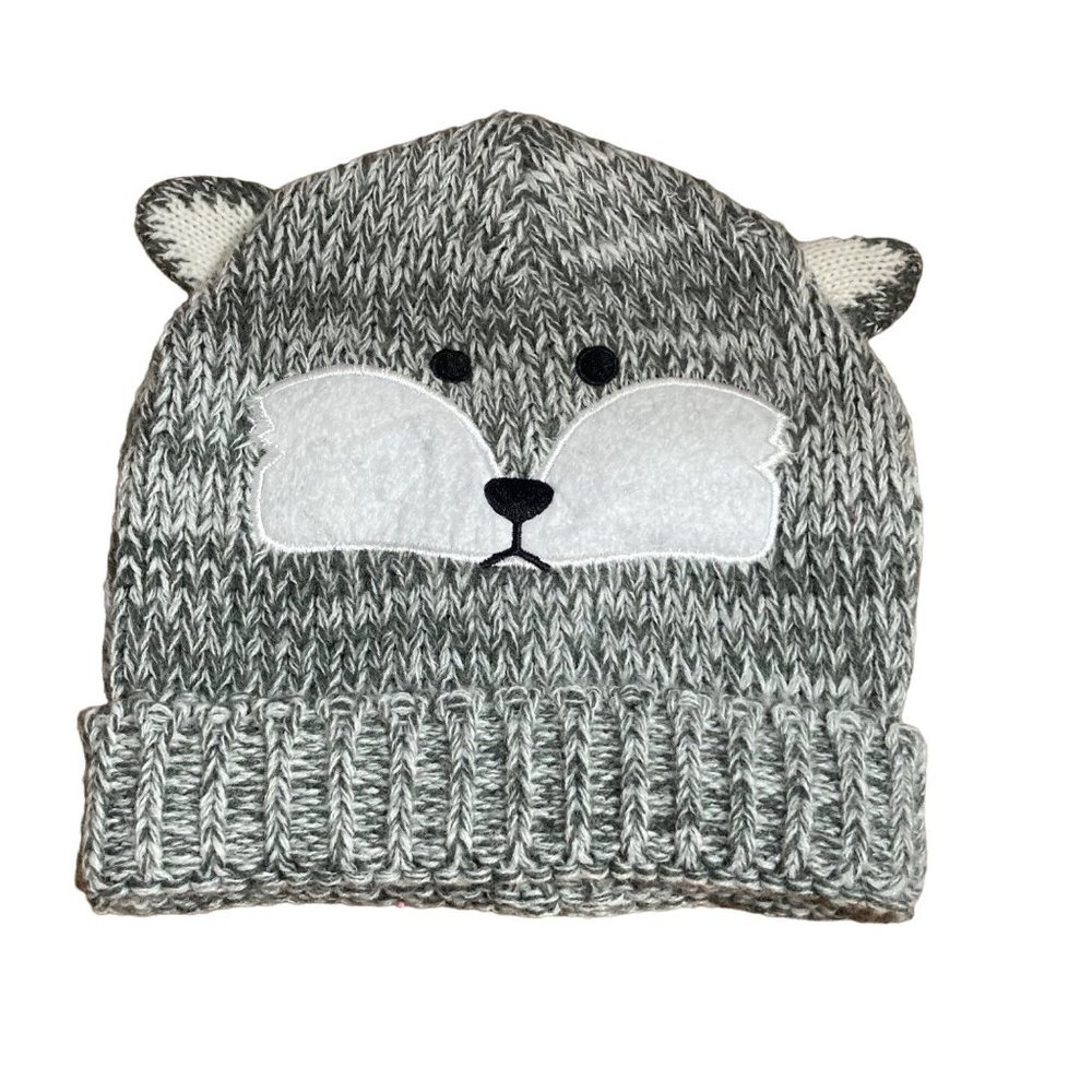 Tru Fit Gray Soft Ears Dog Wolf "Kid's Cuddley Animal Hat" Beanie Cap One Size